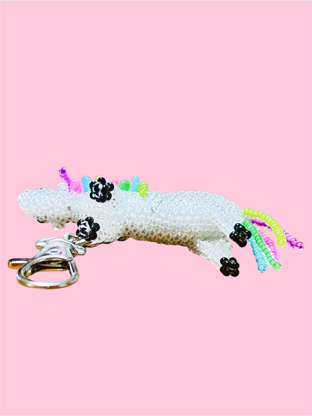GrandmaMia 3D Unicorn Bag Charm Miyuki Glass Seed Beads Handmade - Picture 9 of 10